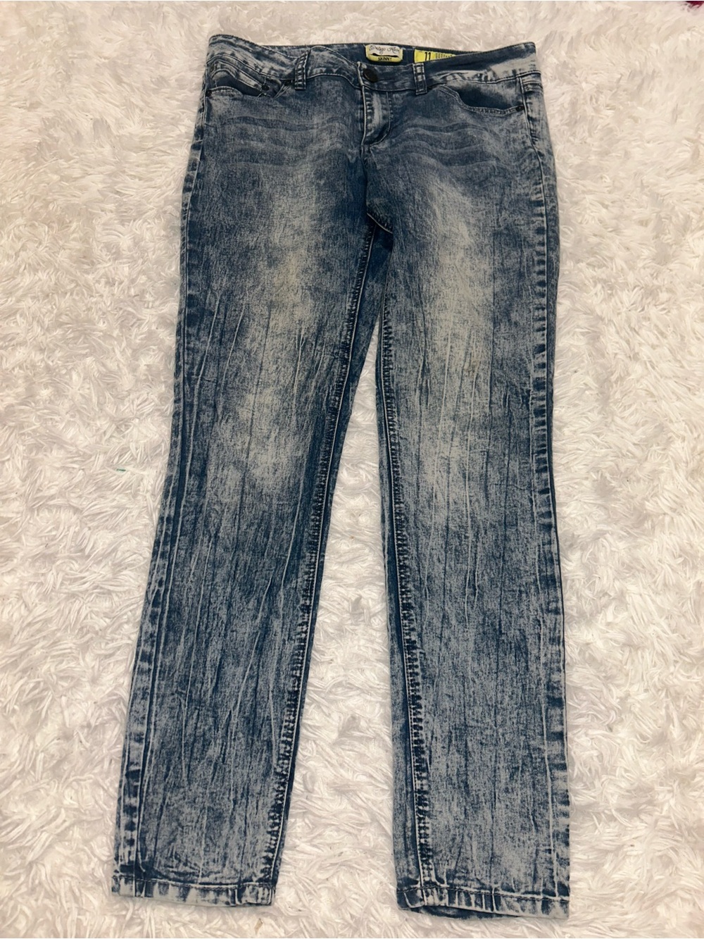 Indigo Rein skinny acid wash jeans juniors size 11